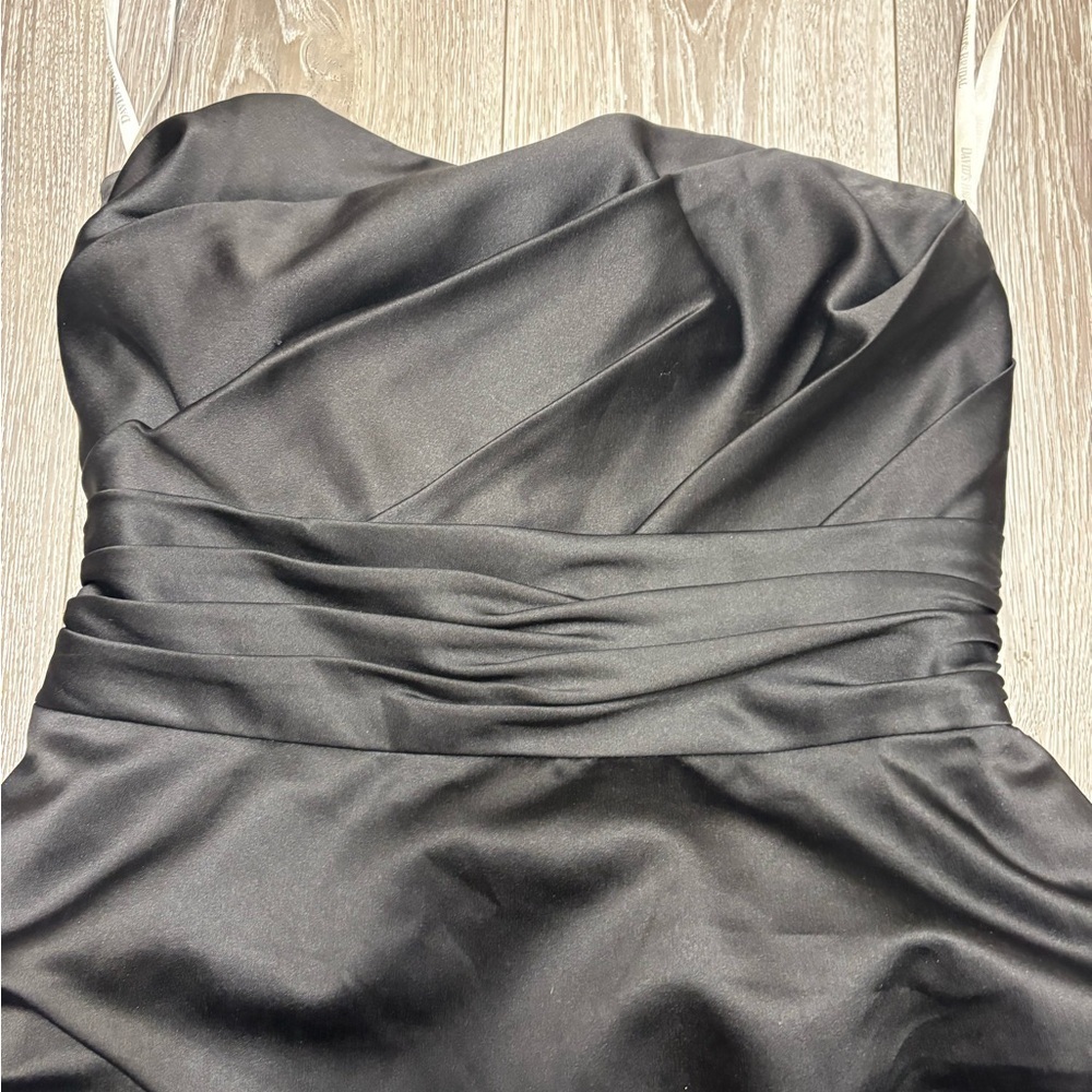 Davi’s Bridal Elegant Black Strapless Dress - Picture 2 of 16